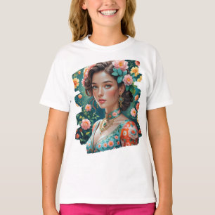 T-Shirt Sophisticated Retro: Elegant Balinese Girl