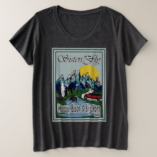 T-Shirt SOTF Moose, Bison & Big Horn Plus Size (Design Front)