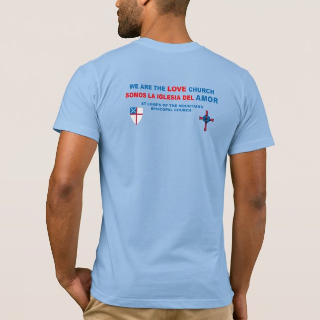T-Shirt St. Luke's Of the Mountains Watercolor-BLU (Back)