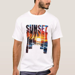 T-Shirt "SUNSET" – Tropical Sunset with