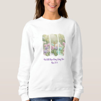 T-Shirt/Sweatshirt. Brushstroke Floral Pattern. Sweatshirt
