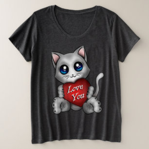 T-shirt The kitten loves you Plus Size T-Shirt