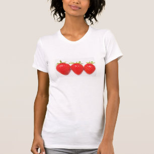 T-shirt three red strawberries