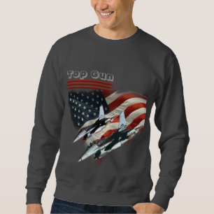 T-shirt Top Gun flag and fighter jets
