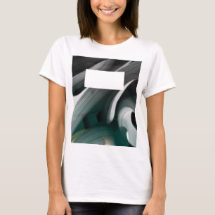 T-Shirt Trend Abstract Art Black White Green