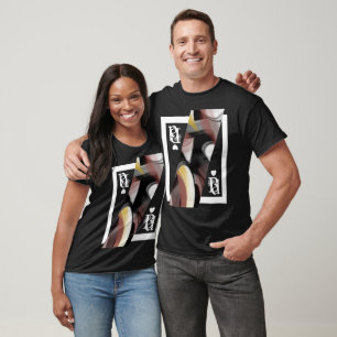T-Shirt Trend Abstract Black White Powdery