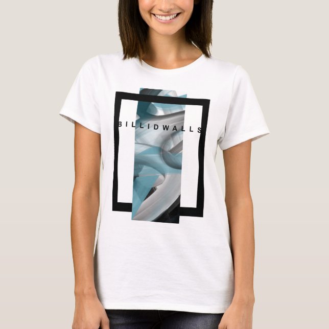 T-Shirt Trend Abstract Blue Ocean  (Front)