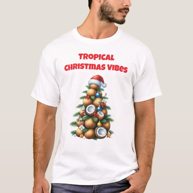 T-Shirt-Tropical Christmas Family T-Shirts (Front)