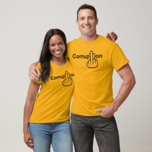 T-Shirt V-Neck Corruption Sucks
