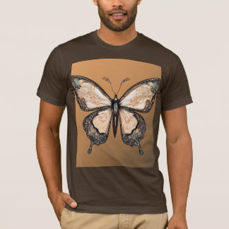 T-shirt vector illustration, minimalistbutterfly