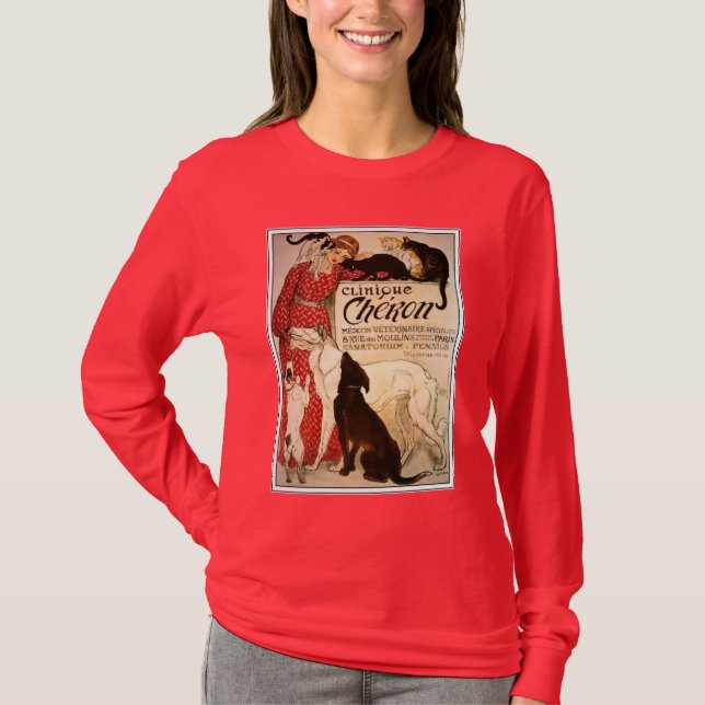 T-Shirt: Vintage Steinlen "Clinique Cheron" T-Shirt (Front)
