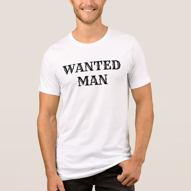 T-shirt WANTED MAN Tri-Blend Shirt (Front)