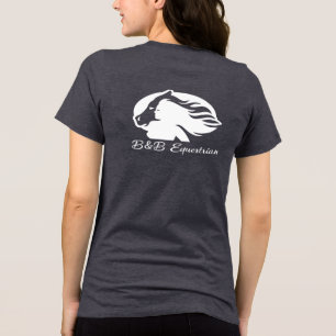 T-Shirt - White B&B Logo on Back Tri-Blend Shirt