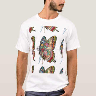 T-shirt with a butterfly design and elegance in ap