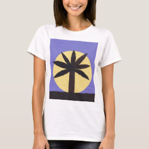 T-Shirt with a Palm Tree Design