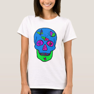 T-shirt with a skull butterfly print 