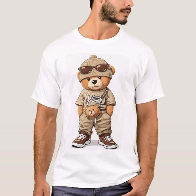 T-shirt with baby bear on it. (Front)