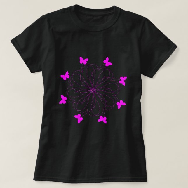 T-Shirt with Butterflies (Design Front)