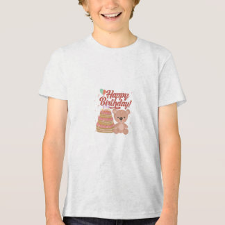 T shirt with Cake and Happy Birthday