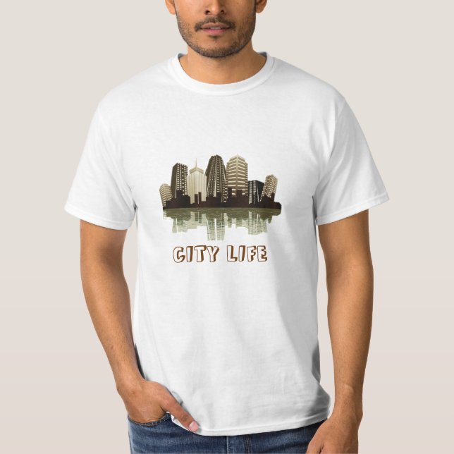 T-shirt with City Life illustration (Front)