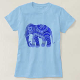 T SHIRT WITH COOL BLUE ELEPHANT