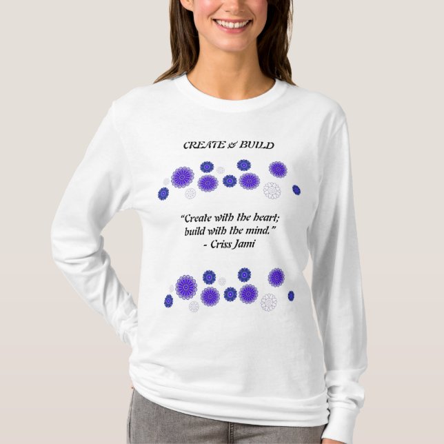 T-SHIRT WITH CREATIVE ART OF FLOWERS (Front)