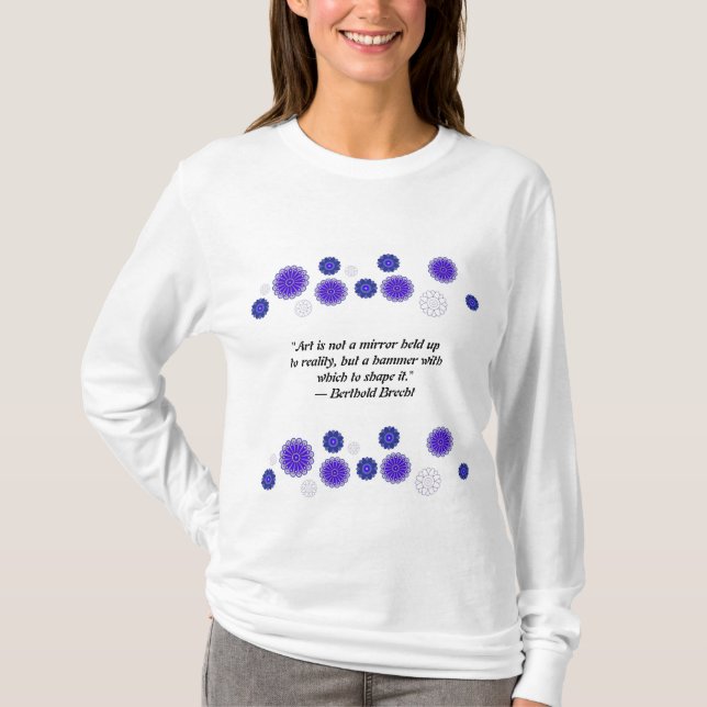 T-SHIRT WITH CREATIVE ART OF FLOWERS (Front)