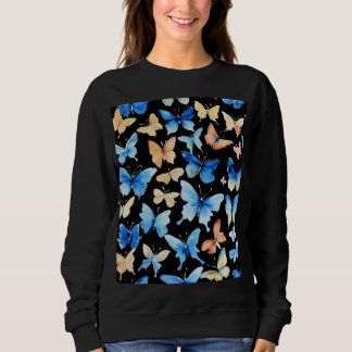 t-shirt with delicate gold foil butterflies sweatshirt