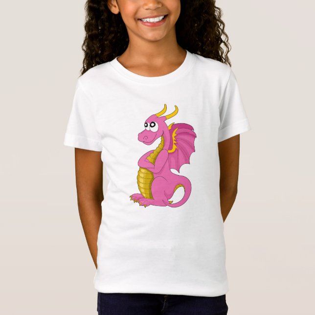 T-shirt with dragon cartoon (Front)