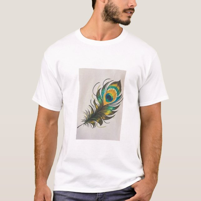 T-Shirt with feather design (Front)