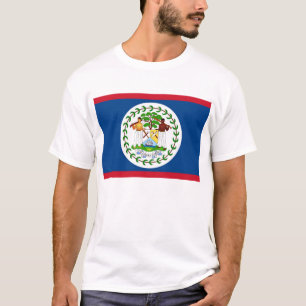 T Shirt with Flag of Belise