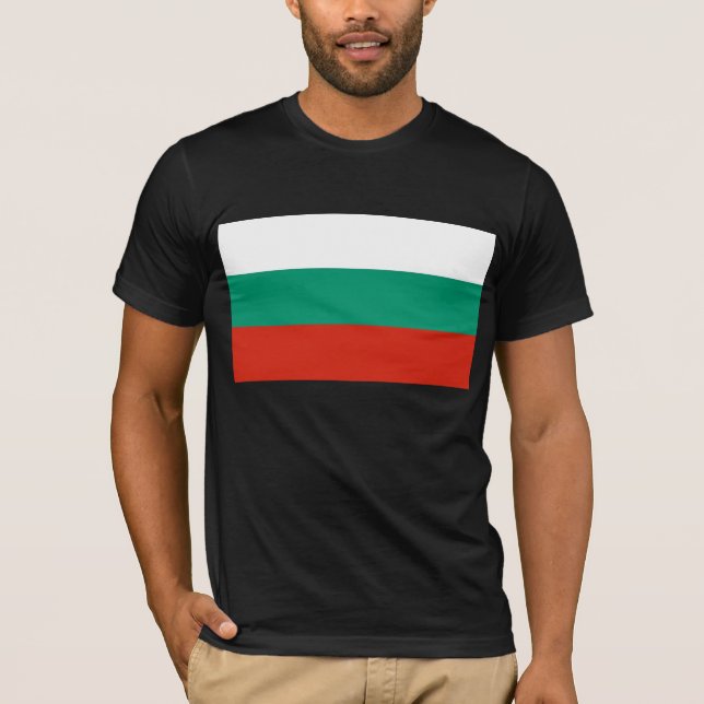 T Shirt with Flag of Bulgaria (Front)