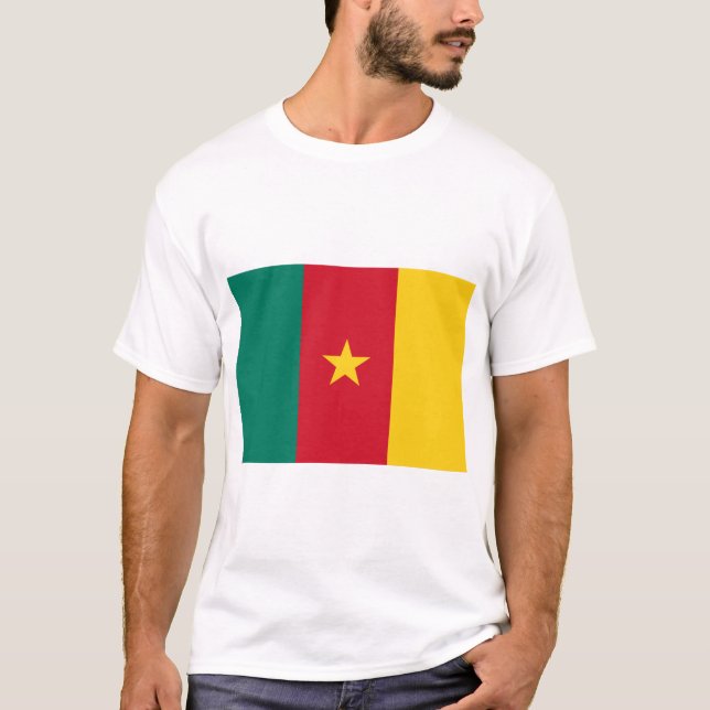 T Shirt with Flag of Cameroon (Front)