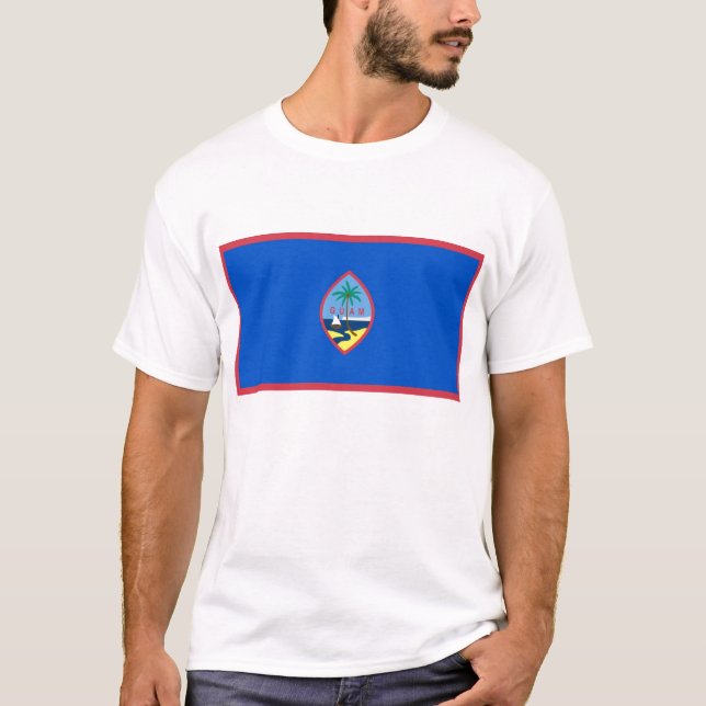 T Shirt with Flag of Guam - USA (Front)