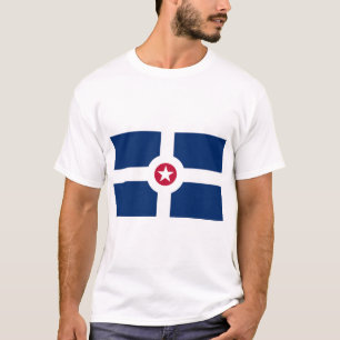 T Shirt with Flag of Indianapolis, USA