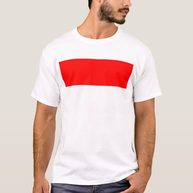 T Shirt with Flag of Indonesia (Front)