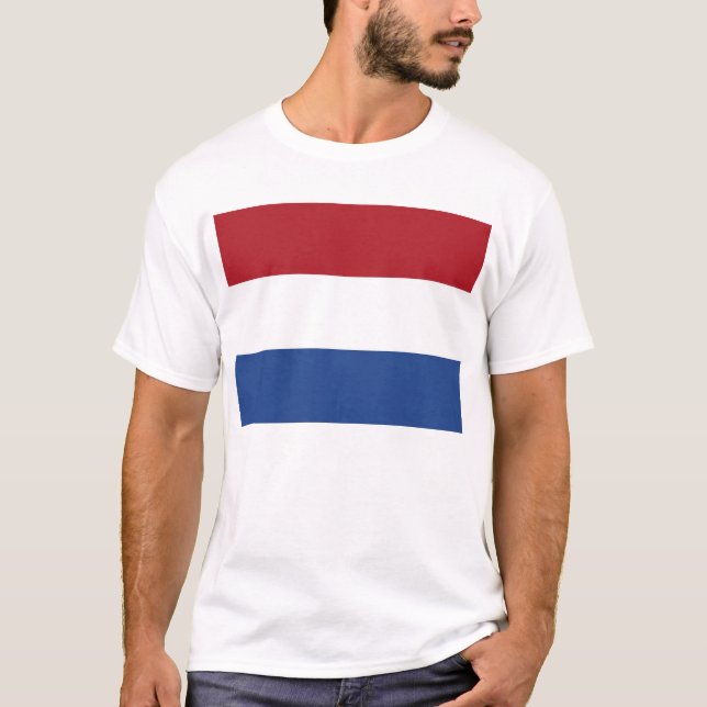 T Shirt with Flag of Netherlands (Front)