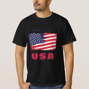  T-shirt with flag of USA