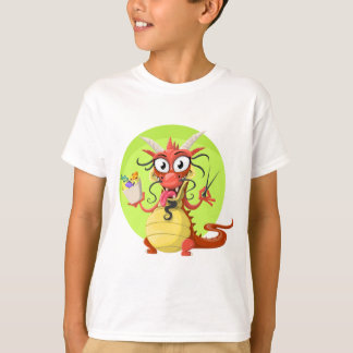 T-Shirt with gluttonous dragon. Maglietta bambino