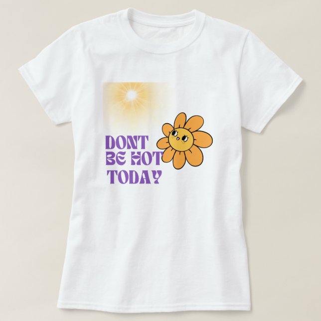 T-Shirt with hot sun Design (Design Front)