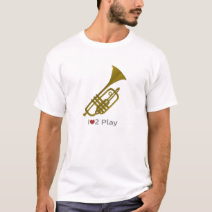 T-shirt with illustration of a trumpet