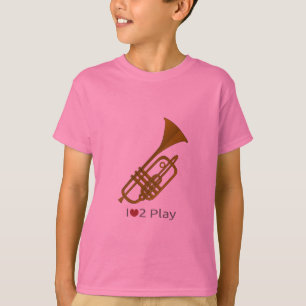 T-shirt with illustration of a trumpet