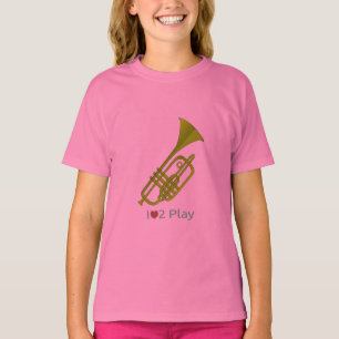 T-shirt with illustration of a trumpet