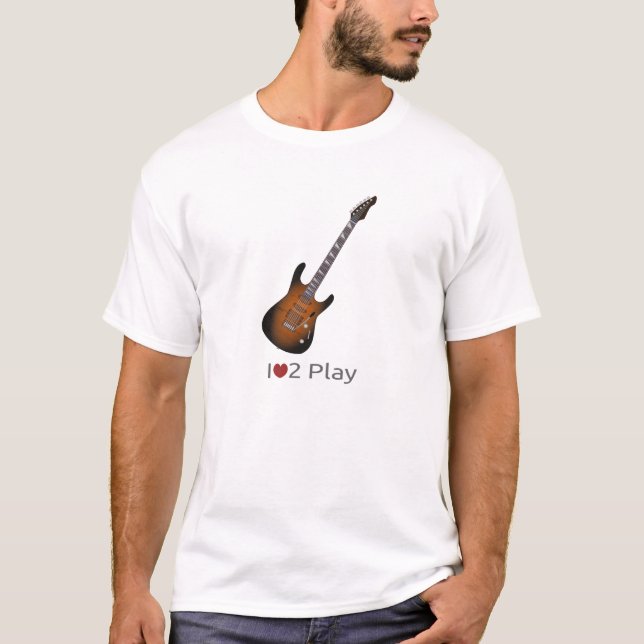 T-shirt with illustration of an electric guitar (Front)