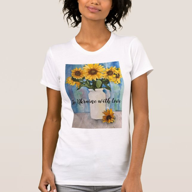 T-Shirt with message to support Ukraine (Front)