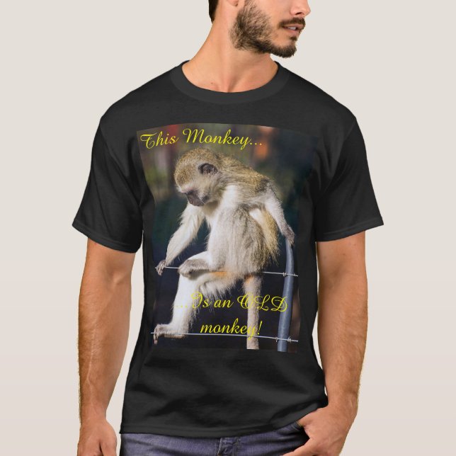 T Shirt with Monkey and Slogan (Front)