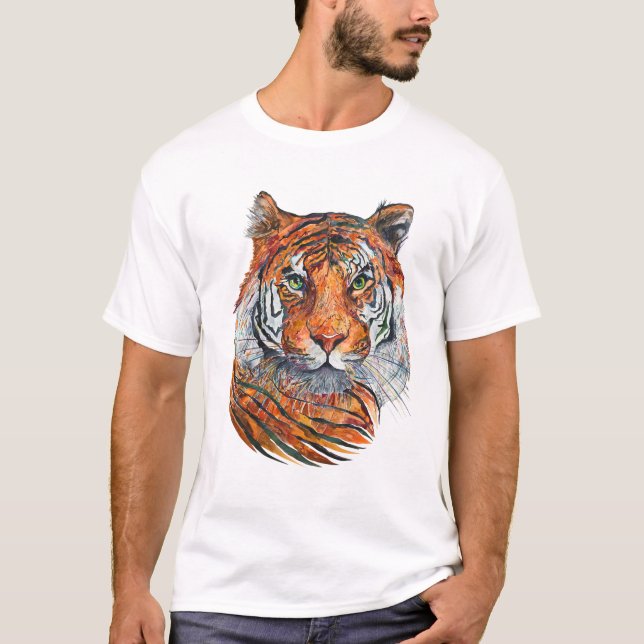 T-shirt with print Tiger for men (Front)