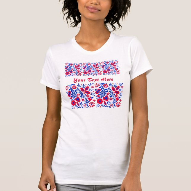 T-Shirt With Slovenian Motifs In National Colours (Front)
