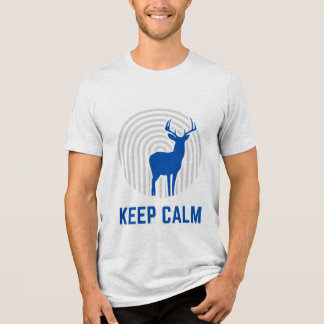 T-Shirt With The Deer Motif and Calm Message Tri-Blend Shirt