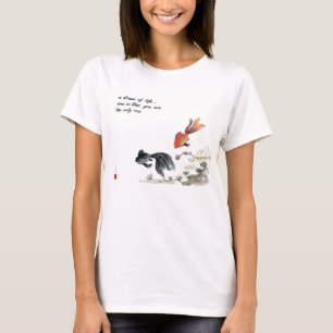 T-shirt with two fishes.